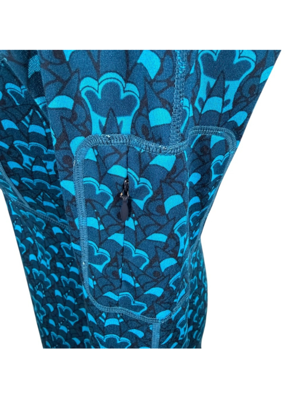 Title Nine Synergy Getaway Dress Womens XS Blue Print Mock Neck Long Sleeve - Picture 8 of 9
